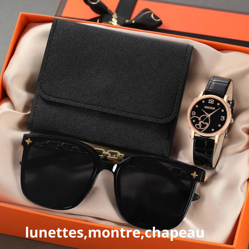 lunettes,montre,chapeau
